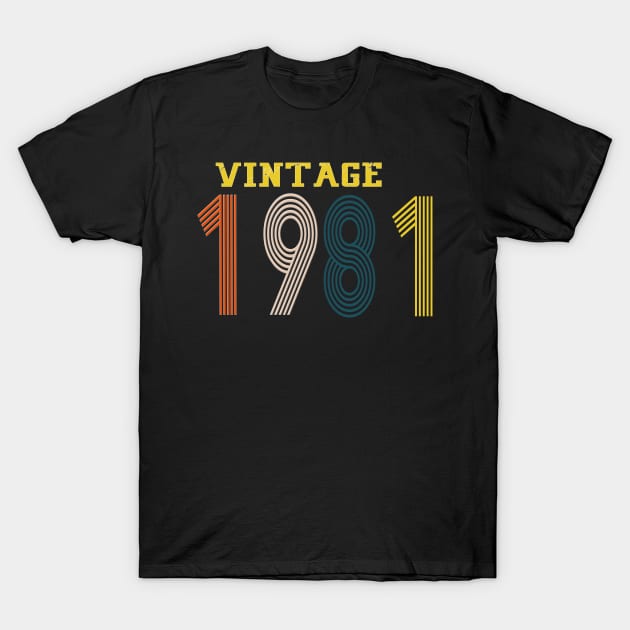 1981 vintage year retro T-Shirt by Yoda